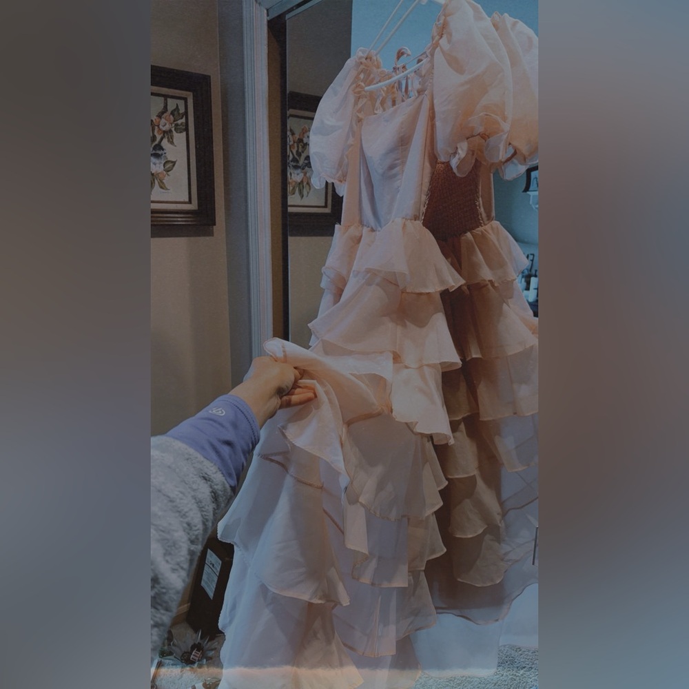 Beautiful Ruffled Pink Dress - Picture 5 of 8